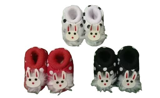 SHRI BANKEY Bihari Collection Unisex Kids Shoes/Kids Footwear/Baby Shoes/Baby Booties/Booties/New Born Infant Shoes Set of 3 - Multicolor (9-12 Months) (B0CV37PC85) Amazon Price History, Amazon Price Tracker
