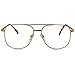 In Style Eyes Just Chillin' Bifocal Cheaters Reading Glasses - Wired Aviator Style Metal Frame - Non-Polarized Lens - Gold - 1.0x