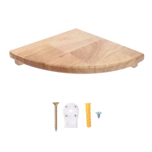 Mipcase Estante Rinconero de Pared en Forma de Abanico de Roble Blanco 23 CM para Almacenamiento en Cocina
