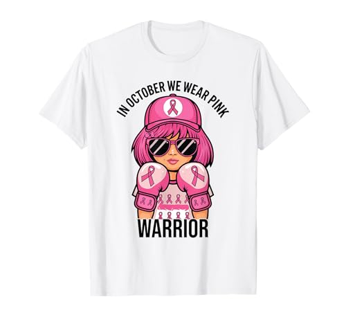 Warrior Support Squad Gants de boxe de sensibilisation au cancer du sein T-Shirt