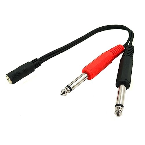 Cable splitter Y 3.5mm a 2x6.35mm Mono para altavoz miniatura 1