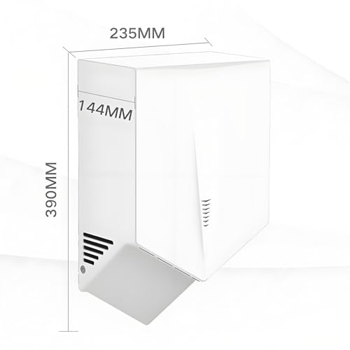 Suszarki do rąk montowane na ścianie, elektryczne, z dwukierunkowym wylotem powietrza, 1500 W, automatyczny czujnik, czas suszenia 6-10 sekund, automatyczny czujnik, do kuchni (Black)