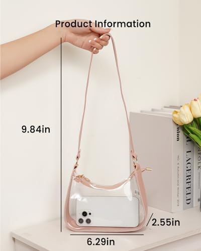 Stylish PVC Shoulder Bag, Lightweight and Durable Design for Everyday Use/Stadium Events, Clear Tote Bag2