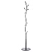 Produktbild HOMCOM Garderobenständer Garderobe Kleiderständer mit 8 Haken Marmor Flur Stahl Schwarz L35 x B35 x H185cm