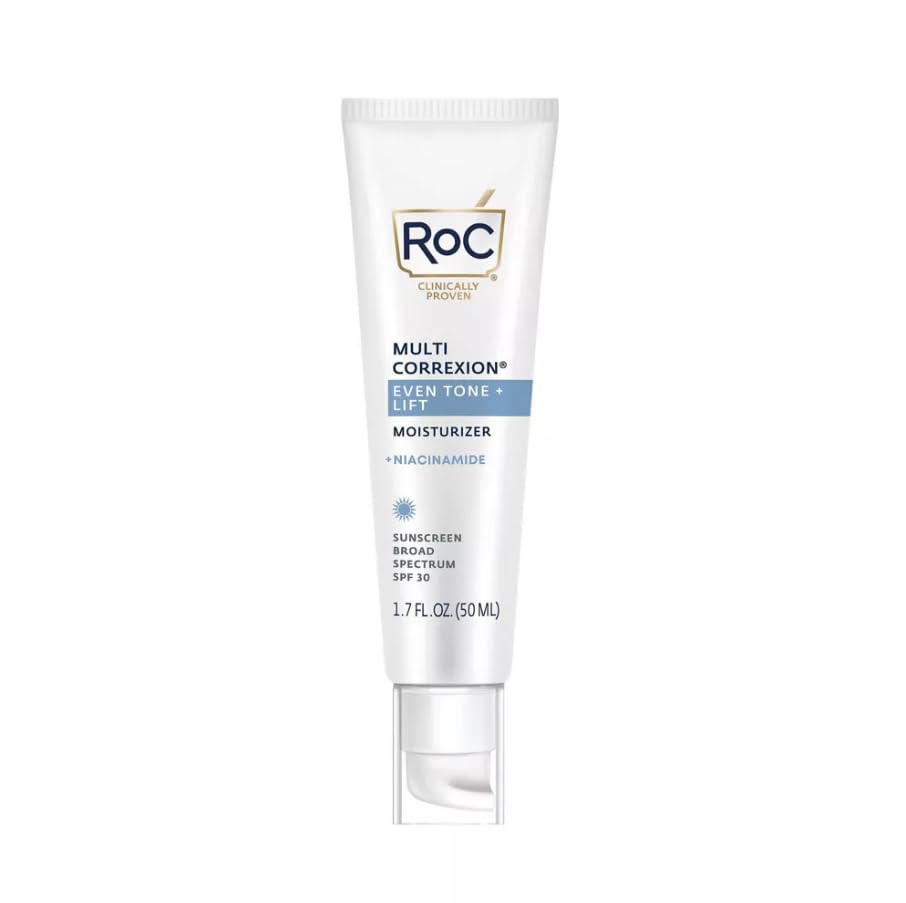 RoC Multi Correxion Even Tone + Lift 5-in-1 Daily Moisturizer, SPF 30, 1.7oz, Brightening, Firming, Hydrating, Paraben-free, Hypoallergenic