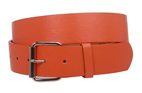 Image of Beltiscool 1 1 /2 inch (38mm) Snap On Plain Leather Jean Belt With Roller Buckle