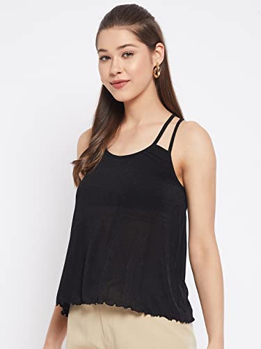Image of LE BOURGEOIS Women Solid Relaxed Fit Cami Top