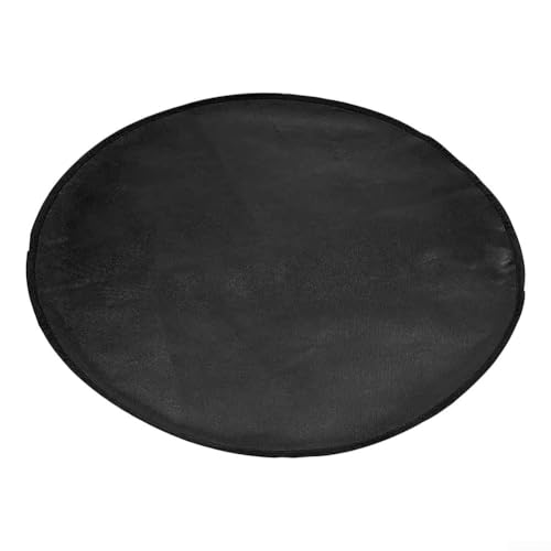 Almohadilla redonda impermeable para parrilla hecha de tela de fibra de vidrio recubierta de silicona, resistente al fuego y reutilizable, protector de cubierta para barbacoas al aire libre y hogueras