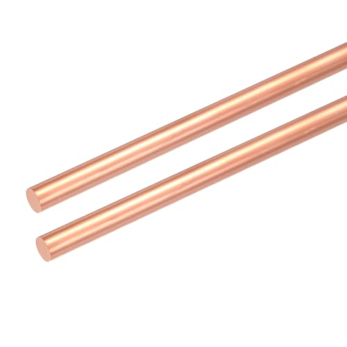 Barre métallique en cuivre nu PATIKIL de 6mm pour création de loisirs créatifs et métaux