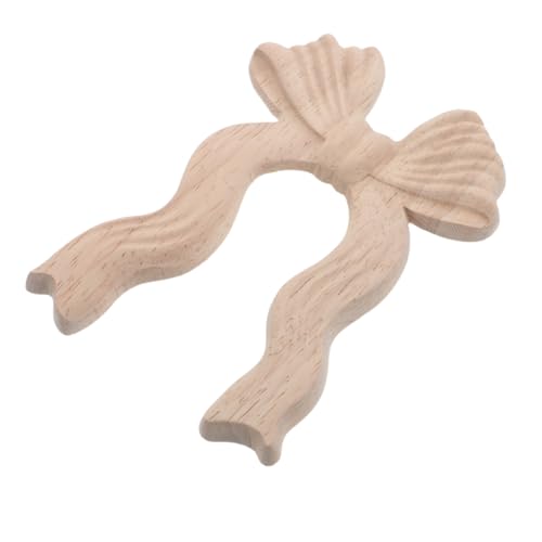 FIXOSHEE Applique Bois Sculpté à Nœud en Bois Non Peint Décor DIY pour Meubles Commode et Rénovation Salle de Bain Embellissement Bois pour Ébénisterie