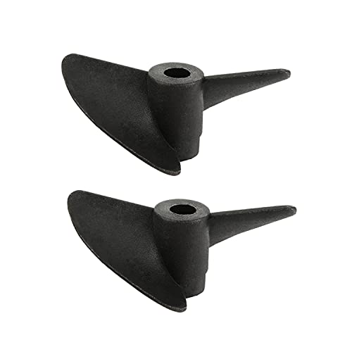 Fielect RCボートプロペラ スクリュープロペラ RC飛行機プロペラ 2714 2-ベーン マルチローター 孔径3.18mm 直径27mm RCプロペラ ボートプロペラ プラスチック ジコンボート シャフトアダプター 模型飛行機用 ブラック