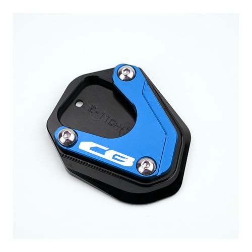 �z���_�ɑΉ� CB650R CB500F CB500X CB125R CB300R CB400X �I�[�g�o�C Accessorie �L�b�N�X�^���h���T�C�h�X�^���h�g�剄���v���[�g�p�b�h(Blue)