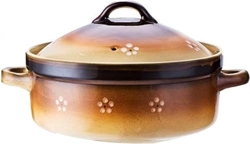 Olla cocinar, Olla cerámica cocinar, Cazuela Barro, Olla Barro Barro, Olla arrocera Barro, Cazuela Redonda cerámica, Olla Resistente al Calor, Olla guisar Lentamente