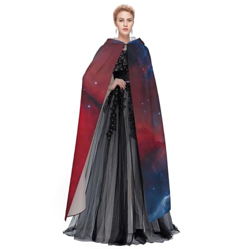 Cape imprimé galaxie avec capuche ample pour fête et cosplay - 3