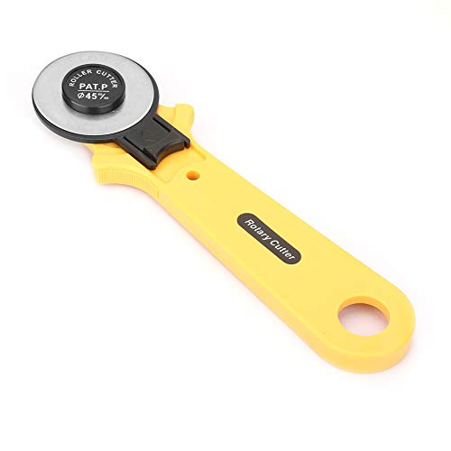 HEEPDD Cortador Enrollable de 45 Mm con Cerradura de Seguridad, Cortadores Giratorios con, Cortador de Tela de Cuero para Coser, Acolchar, Manualidades, Proyectos de Bricolaje, Uso con Mano