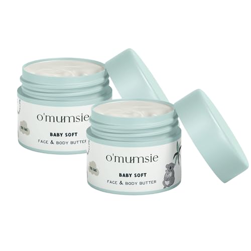 o'mumsie Baby Body Butter Moisturizer Lotion | For Healing Eczema, For Normal To Dry Sensitive Skin | Enriched with Oatmeal & Cocoa Butter - 100 GM, Pack of 2