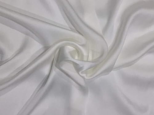 Satin de soie délavé haut de gamme blanc sur mesure pour créations haute couture