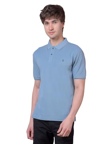 Image of Dollar Men's Pure Cotton Solid Green Color Polo T-Shirt