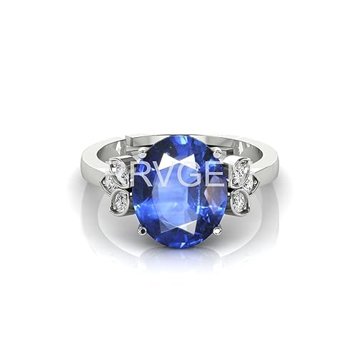 Bague saphir bleu véritable 10 carats, le cadeau d'anniversaire mémorable