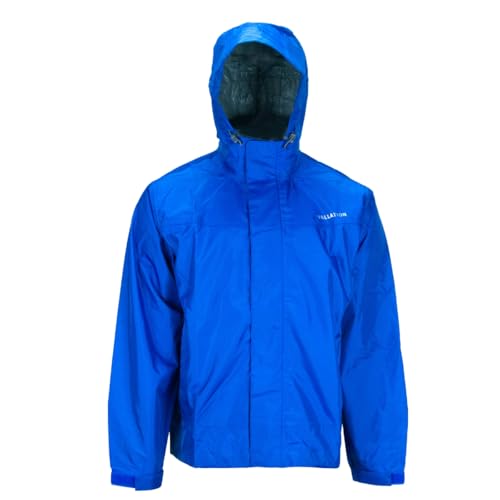 Men's Dark Rain Jacket - Cobalt Blue, Medium