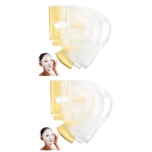 ARTSEWPLY 3個再利用可能な シリコンフェイシャルマスクカバー デザインで密着フィット エッセンスの蒸発を遅らせる 保湿マスクカバー お肌のケアに欠かせない 美容ツール
