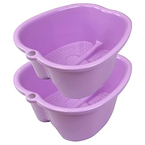 HOMELEX Foot Soaking Bath Basin, Large Size Feet Massager Tub, at Home Spa Pedicure Treatment (Purple) Cover