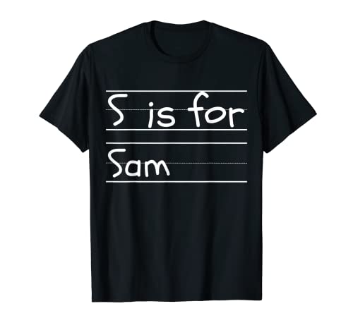 S personalizable para estudiantes de jardín de infantes con nombre Sam Camiseta