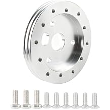 Zpana 0.5" Car Steering Wheel Hub Adapter Conversion Spacer, 6 Hole to 3 Hole Aluminium Vehicle Steering Wheel Adapter Boss Kit, Automotive Accessories, Universal for SUV RV Truck Silver