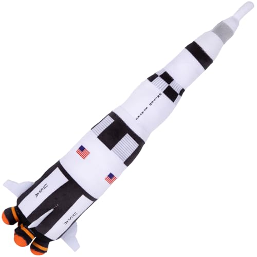 ArtCreativity Saturn Rocket Plush Toy for Kids, 18.5 Inch Space Shuttle Stuffed Toy with Realistic Details, SpaceRoom Décor, NASA Spaceship Nursery Décor, Great Outer Space Toys for Boys & Girls