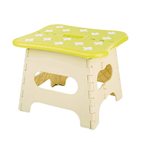 Artist Chair Thick Plastic Folding Stool Portable Folding Chair Train Stool Home Mini Bench HUYP (Color : Green)