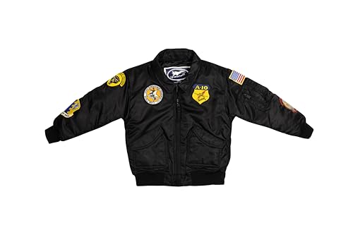 Youth CWU Squadron Bomber Flight Jacket Black