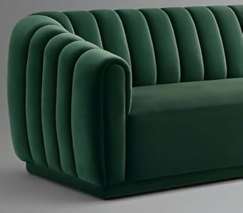 Image of Modern Sofa, 3 Seater with Decorative Cushions, Chesterfield Arm Three Seater for Living Room Guest Room Hotels & Office (Green)