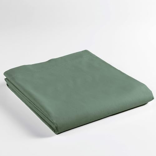 Douceur d'Intérieur, Drap Plat 1 Personne (180 x 290 cm) Lina Cedre, 100% Coton