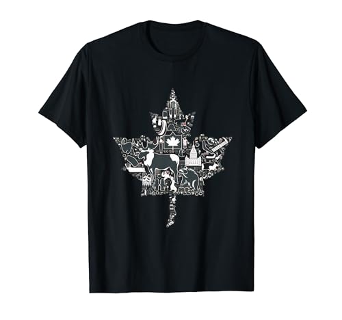 Canadian Vintage Symbols Canada Flag Maple Leaf RCMP T-Shirt