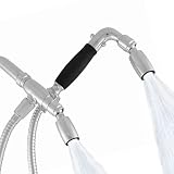 La galardonada boquilla patentada ofrece un rociado completo de gotas grandes y de alta energía. Enjuaga rápidamente el cabello largo. El inserto protege el metal de la acumulación de cal, la corrosión y facilita la limpieza del cabezal de ducha.