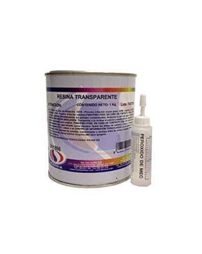 PLAINSUR, Resina de Poliester Transparente 1 Kg + catalizador