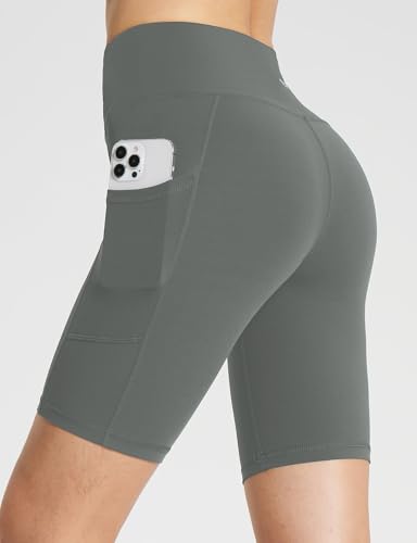 Image of baleaf Women's 8 inch / 5 inch / 3 inch Biker Shorts High Waist Yoga Workout Gym Running Volleyball Spandex Shorts with Pockets
