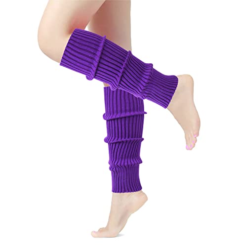 Image of ONUPGO Leg Warmers for Women 80s Party Accessories 80s Neon Knit Ribbed Leg Warmers Girls Junior Winter Leg Warmers Socks