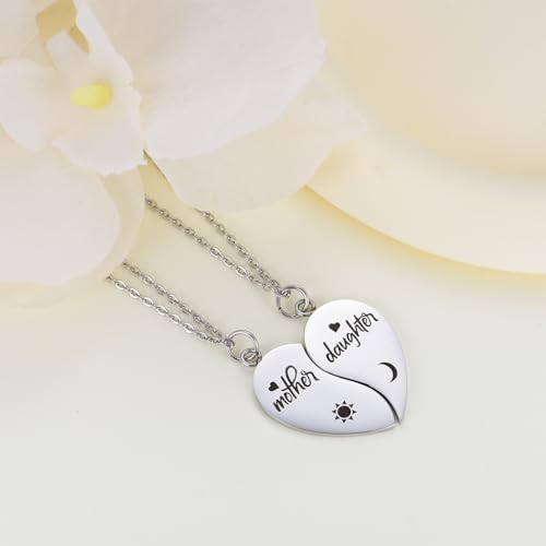 Image of Yonhon Mother Daughter Necklace Set for 3, Mom Daughter Matching Necklace for 3