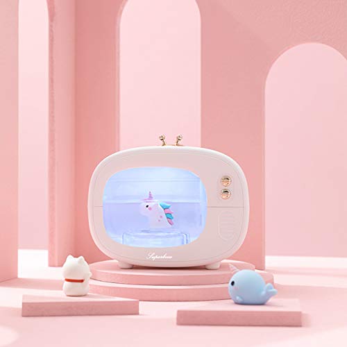 Cool Mist Animal Humidifiers, Led Nightlights, Mini Cute Usb Humidifier, 30Db Whisper-Quiet, 400Ml, 800Mah Wireless, Usb Charging For Bedroom(White) #TOP1