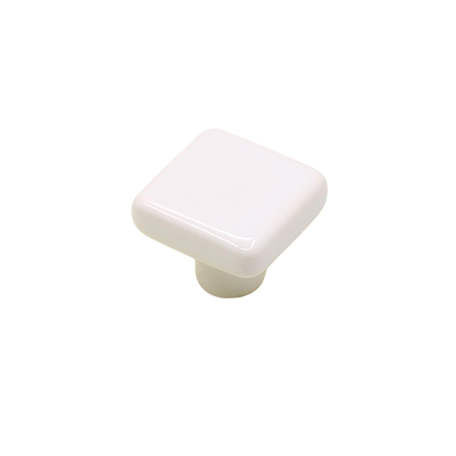 Zeahkri White Cute Cabinet Handle 4Pcs 32Mm Square Colorful Ceramic Cabinet Knobs