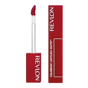 Revlon ColorStay Limitless Matte Liquid Lipstick, Vegan Formula, No-Budge, Longwear Lip Color, Long Lasting, Lightweight/Comfortable, Waterproof, 011 Fire Off, 0.17 fl oz