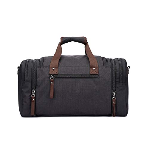 men Men Casual Travel Duffel Canvas Luggage Handbag Gym Sports Overnight Weekend Bag Sports Overnight Gym Luggage Weekend Tote Bag (Color : Brown)3