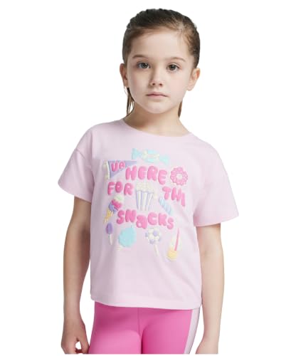 Image of Under Armour Girls 2-piece Short Sleeve Tee and Leggings Set, Soft & Comfortable