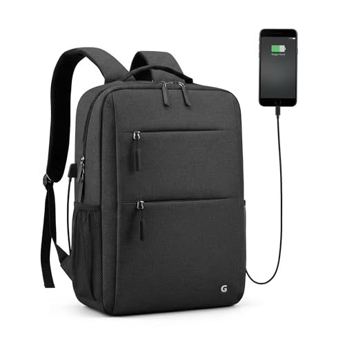 Image of GadgetBite Graphite 20L Laptop Backpack with 15.6 inch Laptop Compartment, USB Charging Port, Organiser Pockets and Bottle Holder. Ideal for Office, College and Travel