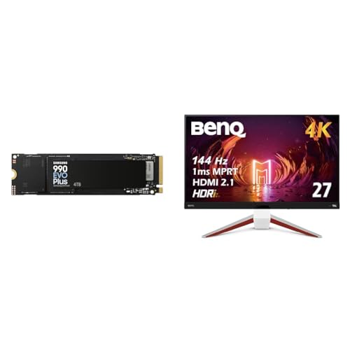 Samsung 990 EVO Plus 4TB PCIe Gen 4.0 ×4 NVMe M.2 (2280) TLC NAND 最大 7,250MB/秒 内蔵 SSD MZ-V9S4T0B-IT/EC 国内正規保証品+ベンキュージャパン BenQ MO