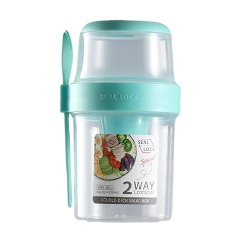 Shake-And-Go - Shaker per insalata, contenitore per insalata con supporto per condimenti, contenitore per insalata sana da 29/1020,6 g, tazza per preparare pasti sani, per in forma l'insalata