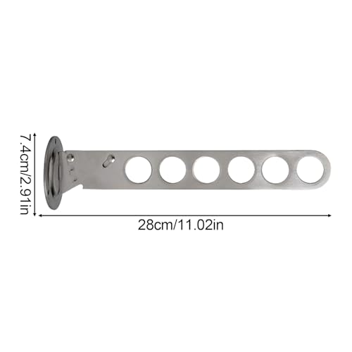 Tendedero de acero inoxidable plegable para ropa en pared 6