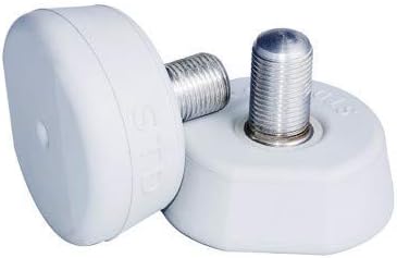 STD SKATES Pair of Brakes Professional Series for Roller Hockey Accessories with Parallel Wheels, European Thread Pitch 16x1.25mm, White