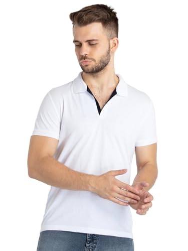 Image of Status Quo Men's Polo T-Shirt | Rich Cotton Blend | Slim Fit | All Day Comfort | Contrast Inner Placket | Polo Collar